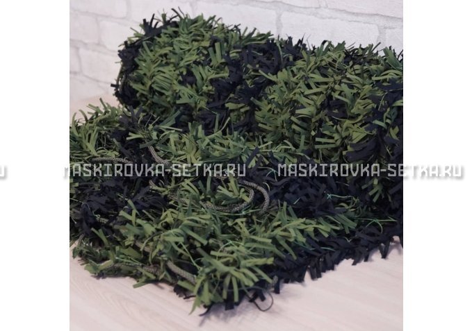 Маскировочная сеть Зеленя 2х3 м (зелено-черная) – купить по цене 3200 руб. в интернет-магазине в городе Тольятти картинка 4
